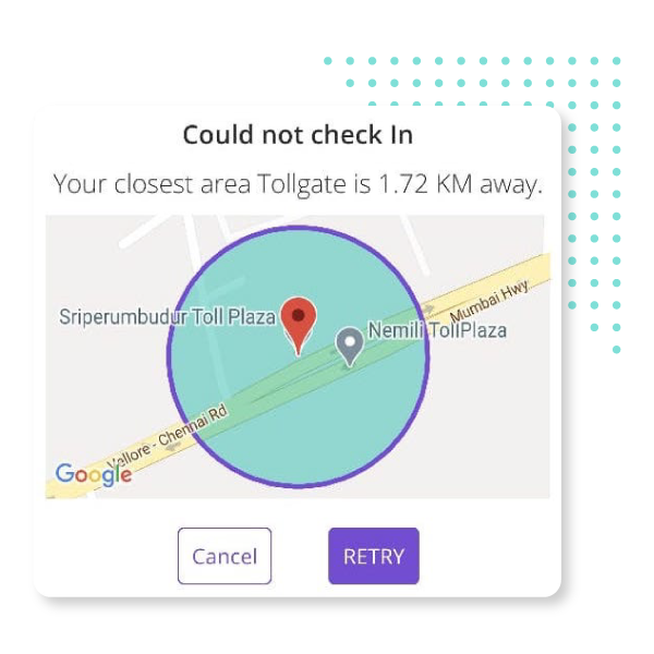 Location Based Attendance Tracking Screengrab