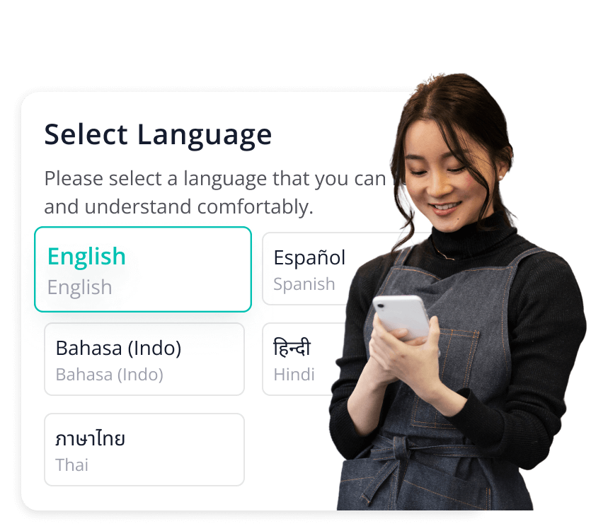 LMS Course Language Selection Screengrab